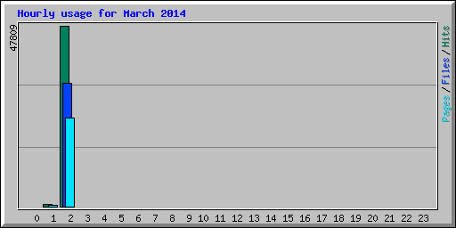 Hourly usage for March 2014